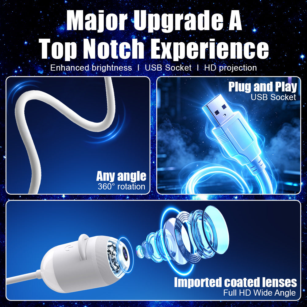 4K LED Baby Night Light Projector Ocean/Moon/Star